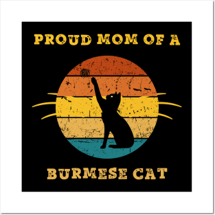 burmese cat mom Posters and Art